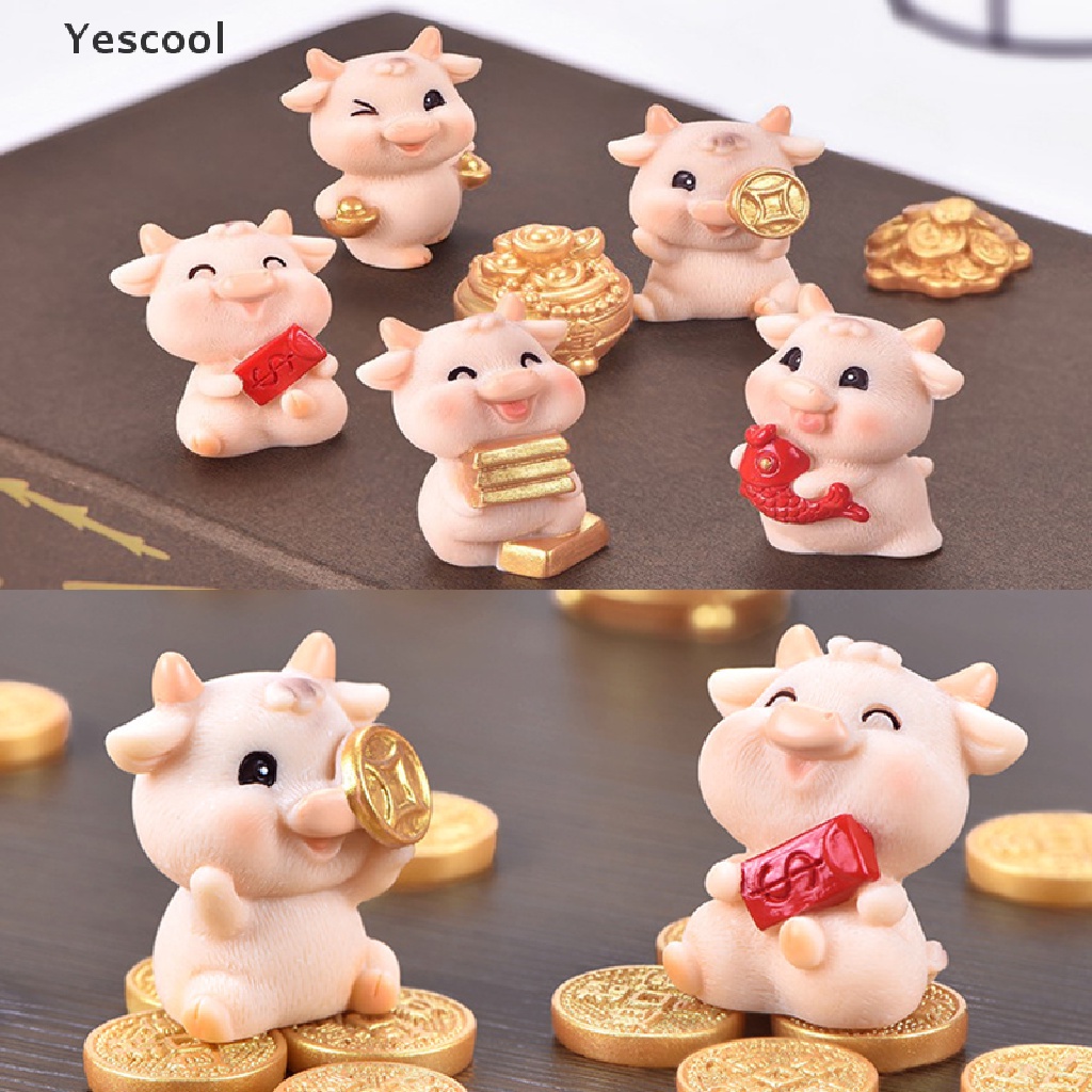 Yescool Miniatur Sapi Untuk Dekorasi Taman Minifairy Gardenrumahkerajinan DIY