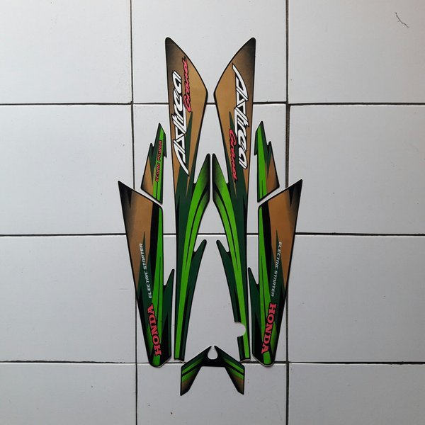 stiker motor astrea grand 97 hijau