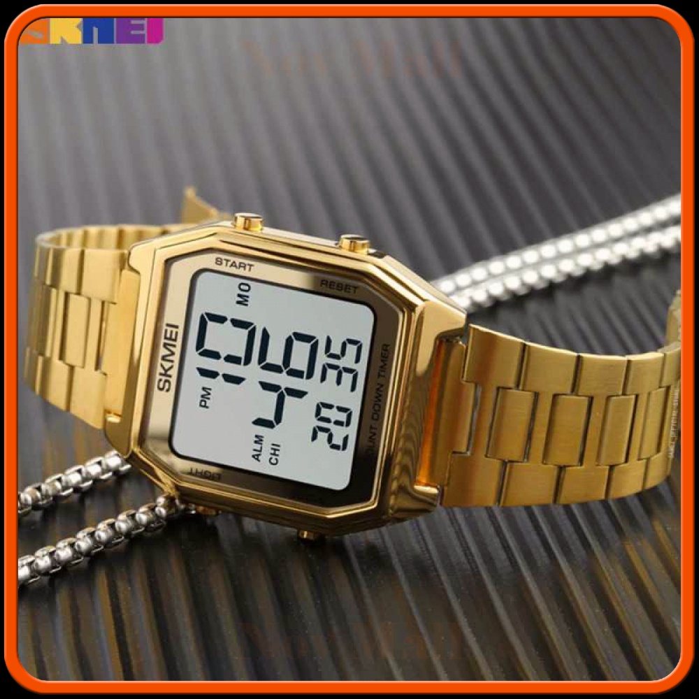 SKMEI Jam Tangan Digital Pria Strap Stainless Steel - 1735