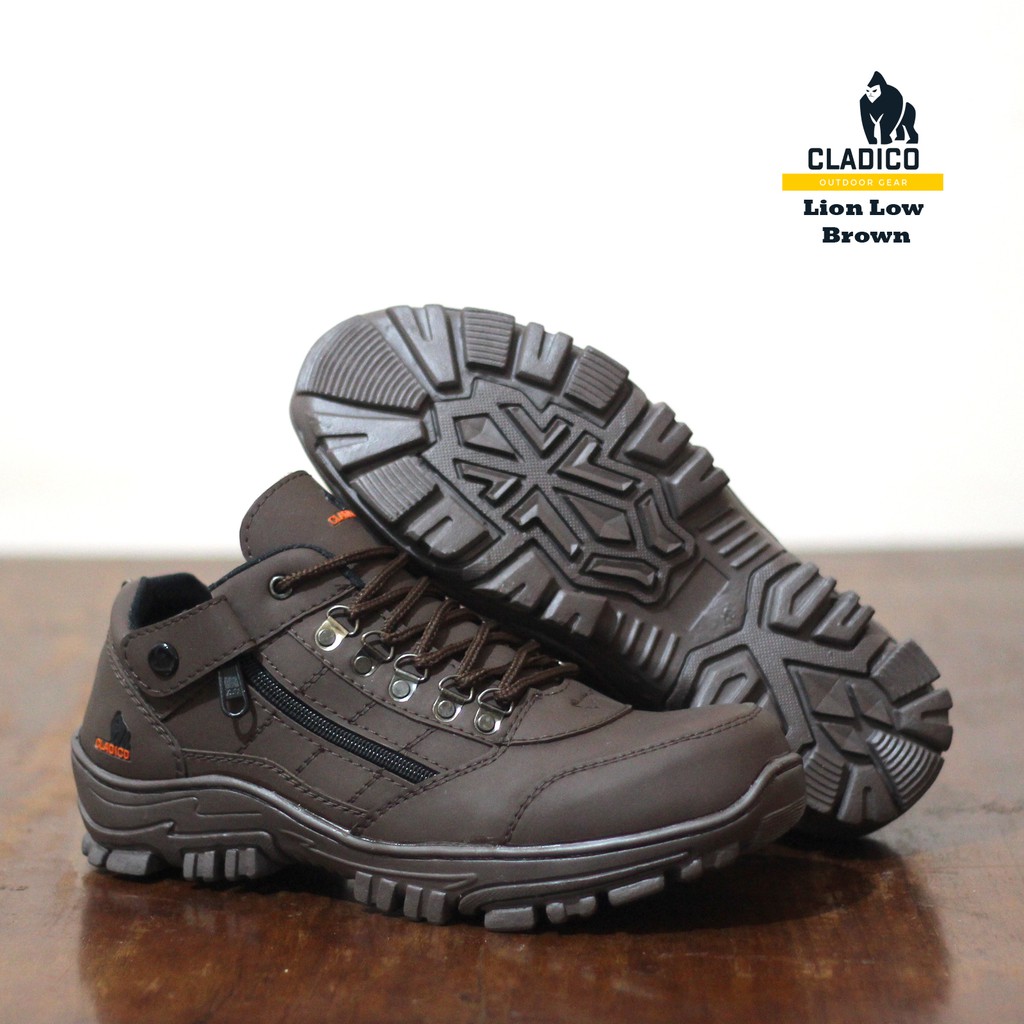 SEPATU BOOTS PRIA SAFETY CLADICO LION LOW ORIGINAL-COKLAT