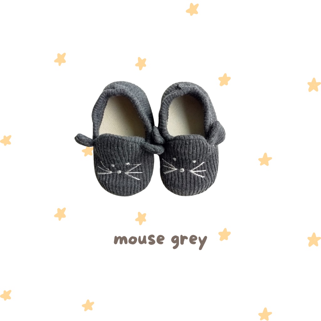 sepatu bayi anak perempuan 0 12 18 bulan MOUSE prewalker anti slip prealker bayi baby anak unisex animal binatang sepatu bayi lucu