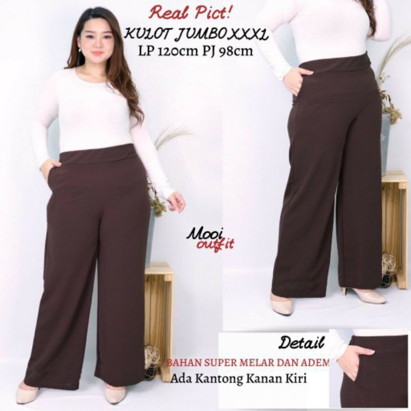 kulot wanita highwaist / celana kulot wanita pinggang karet