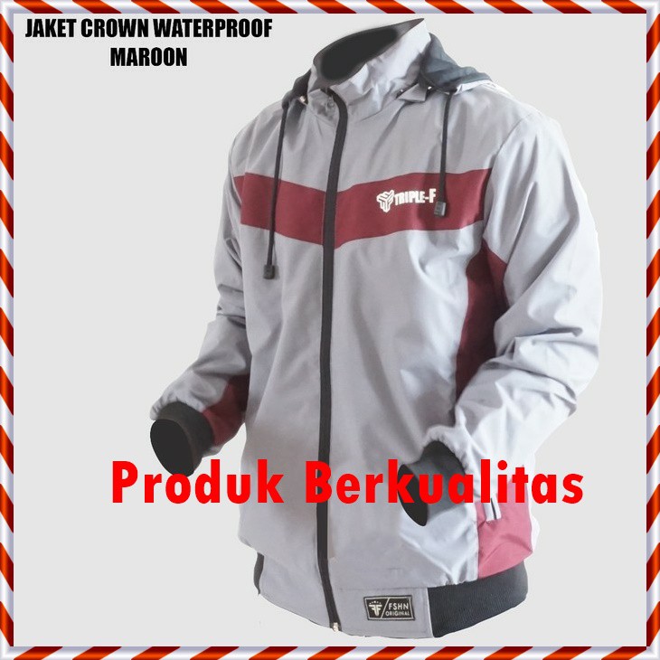 JAKET WATERPROOF CROWN OUTDOOR SERIES Tas Pria - Tas Cowok - Tas Murah - Tas Sekolah - Tas Kuliah