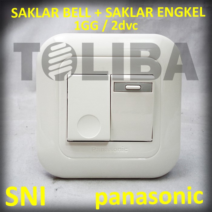 saklar bell + saklar engkel ib panasonic / saklar bel saklar panasonic tanam tembok 2 saklar SNI