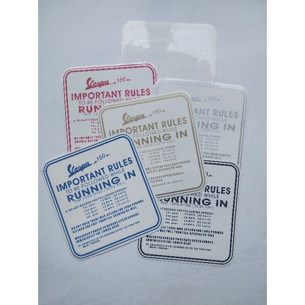 Vespa stiker ranning in vespa super vbb vba vnb
