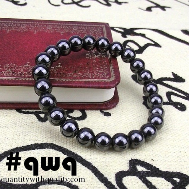 gelang batu hematite blustin badar besi natural healing yoga shambala aksesoris supplier grosir