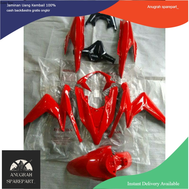 Full Set Body Halus Vario 125 150 New 2018 2019 2020 Merah cabai Original