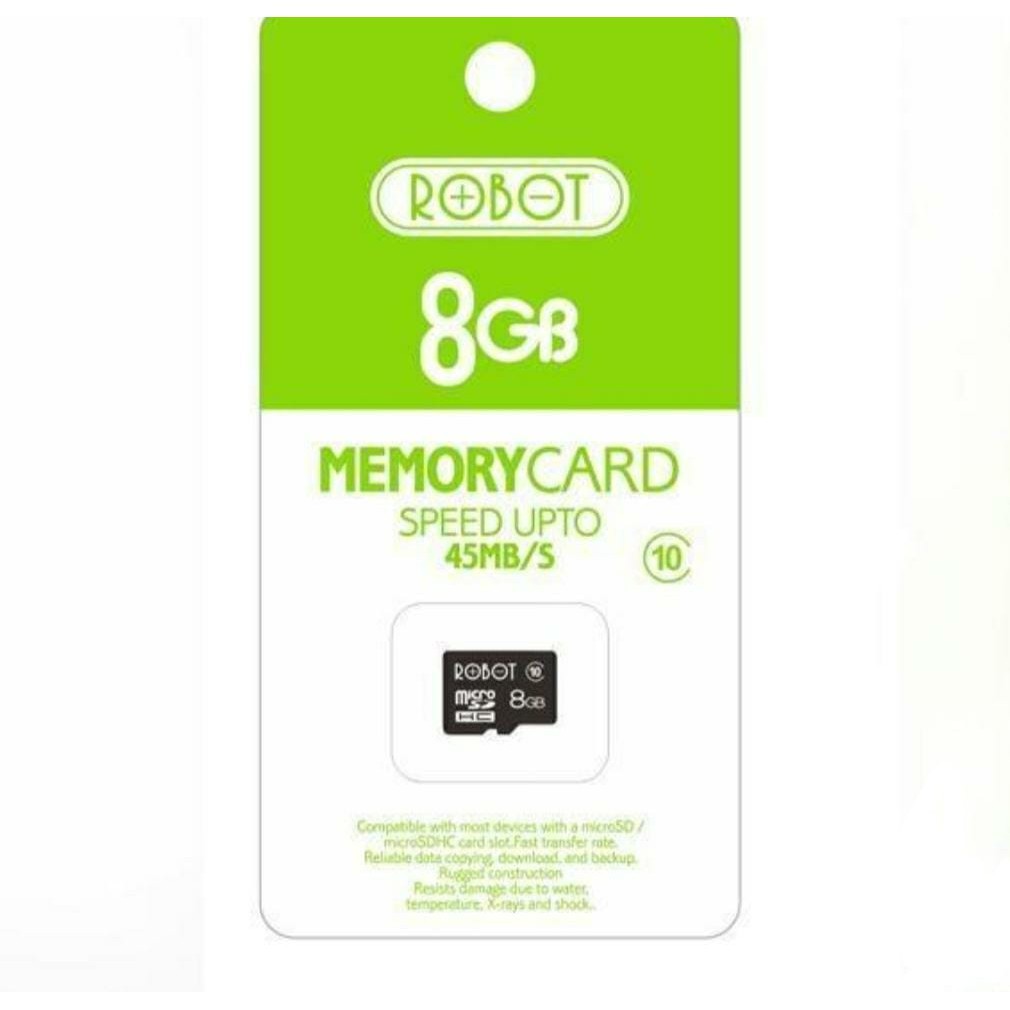 Memory Card Robot 8GB 45MB per Second RT8G Robot Storage 8GB Class 10 Micro SD TF Card