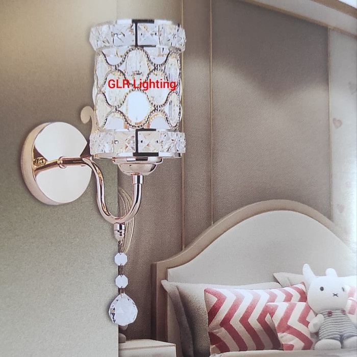Lampu Dinding Kristal Kamar Tidur 866-1 Dekorasi Gold Termurah 