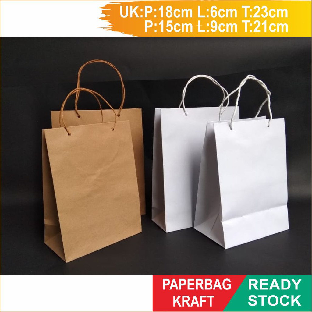 Jual Paper Bag Polos Tas Kertas Polos Kraft Coklat Cocok Untuk Wadah