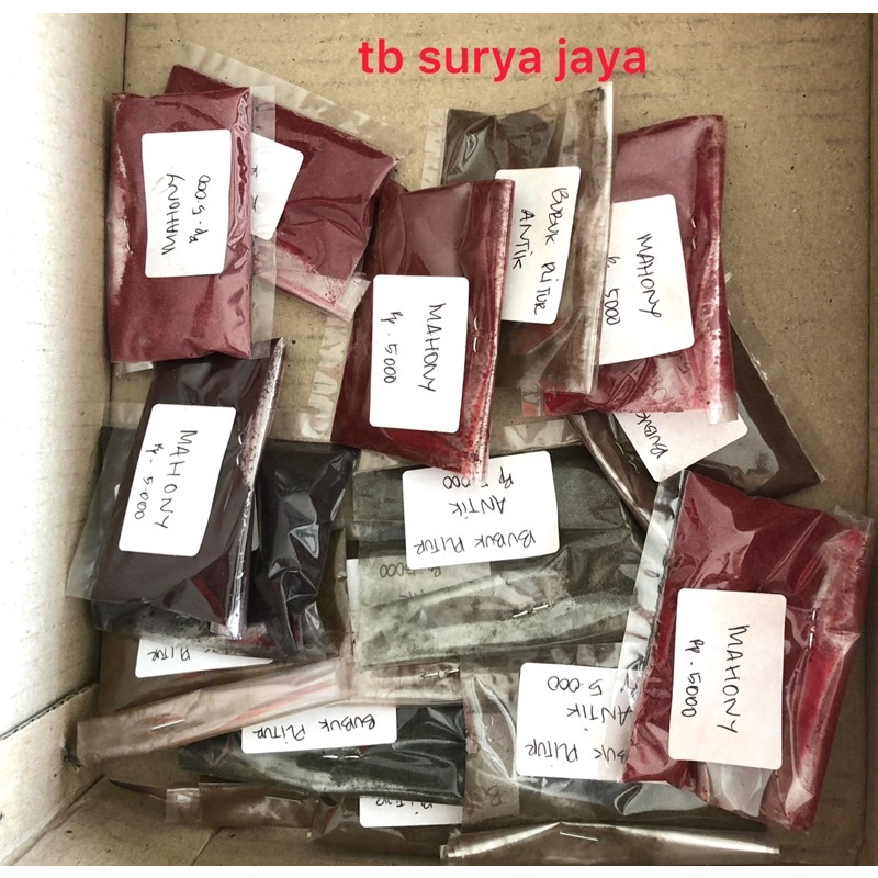 BUBUK OKER PEWARNA POLITUR PER BUNGKUS