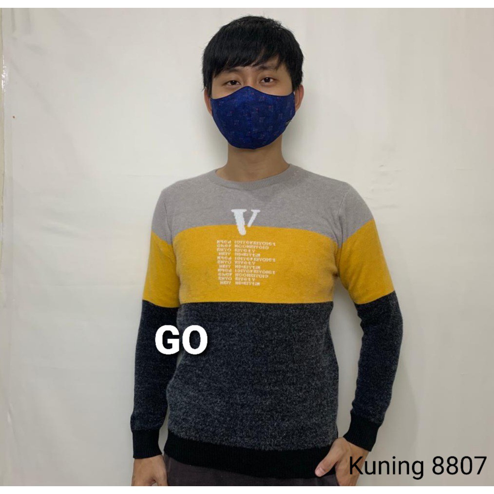 bb Longxin 8807 Sweater Cowok Import Outer Pria Lengan Panjang Berkualitas