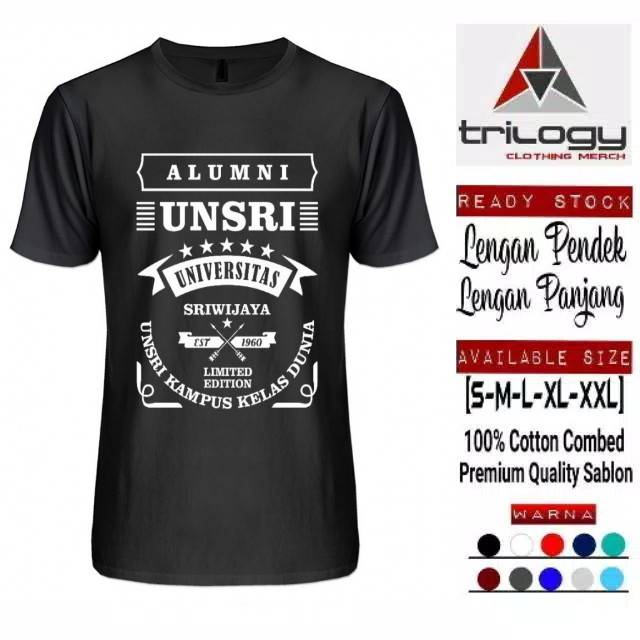 KAOS DISTRO ALUMNI UNSRI UNIVERSITAS SRIWIJAYA BAHAN KATUN