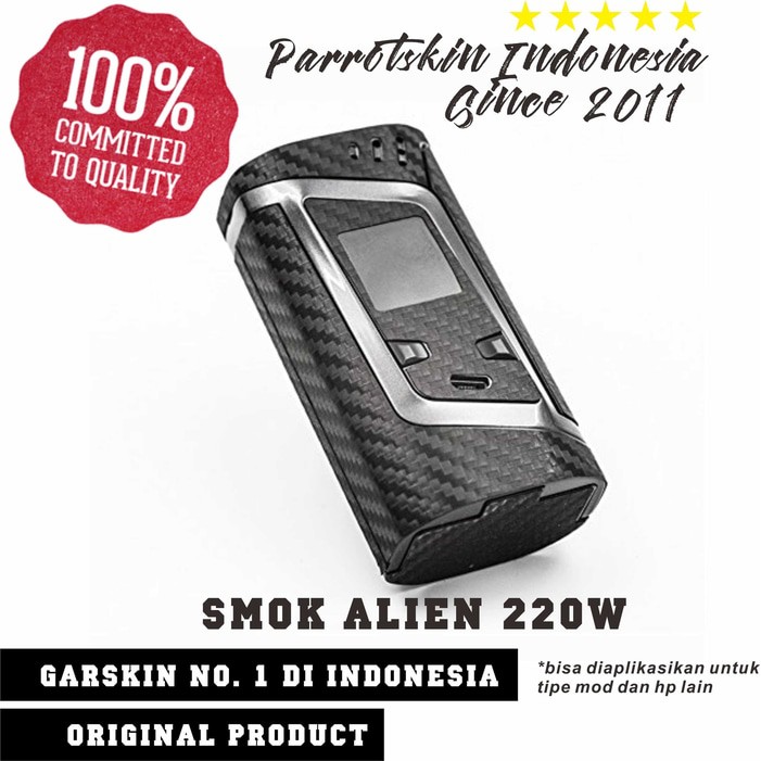 Garskin Premium Smok Alien 220w Carbon black - free custom all mod