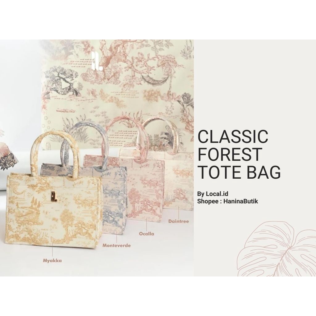 CLASSIC FOREST TOTE BAG DAINTREE by LOCAL.ID