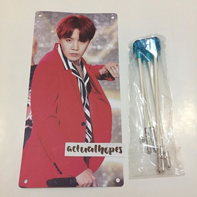 BTS jhope j-hope hoseok fansite exhibition goods hopeyes218 mini banner / banner meja // RM Jin Seok