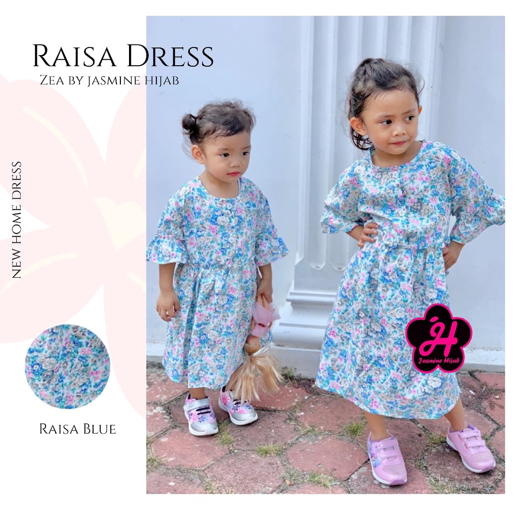 RAISA DRESS MOTIF BUNGA BY JASMINE HIJAB