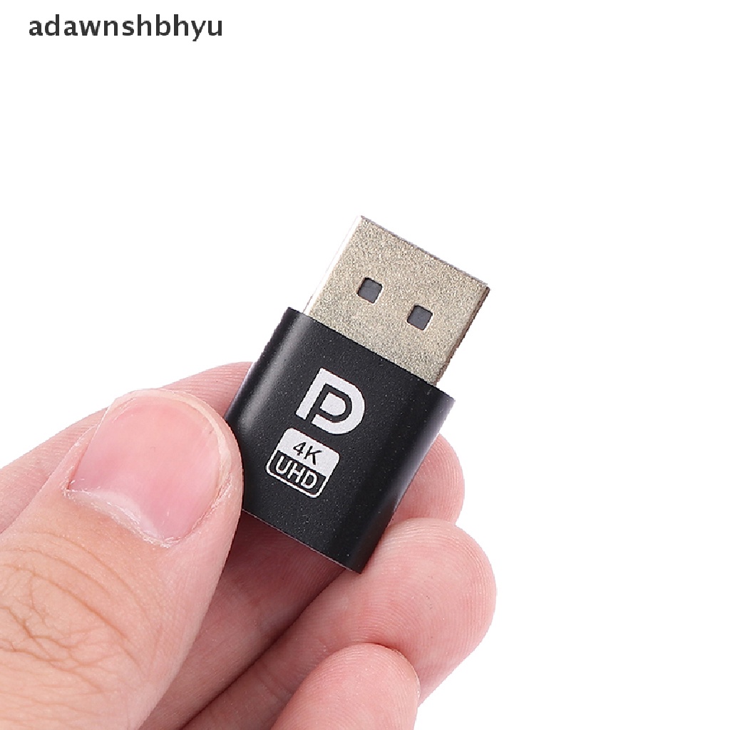 Adawnshbhyu 4K Displayport Dummy Plug DP Virtual Display Adapter Aksesoris Desktop