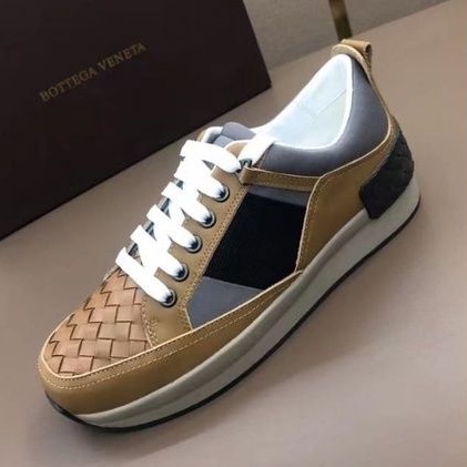 sepatu lv sneaker anyaman kulit bove mirror vip shoes men run away top Brand P1SHOES new style