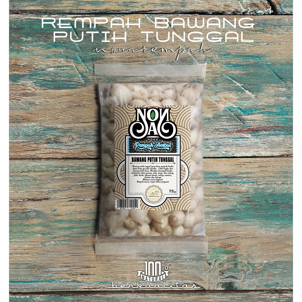 

Bawang Putih Tunggal 75 Gram | Solo Garlic | Rempah Premium Alami