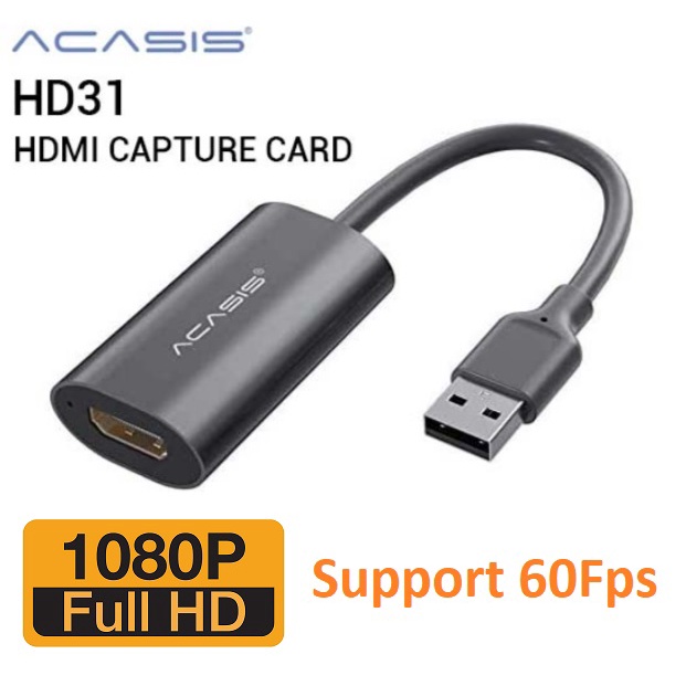 HDMI Video Capture ACASIS Full HD 1080p HDMI to USB Video Capture