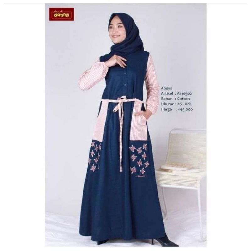 Abaya Dannis Terbaru A210502 Fashion Muslim Gamis dewasa wanita dress