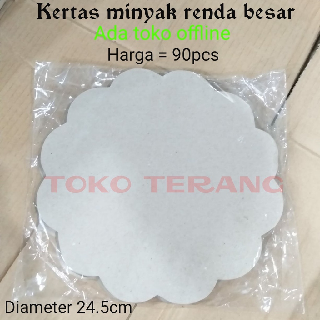 Kertas nasi bunga besar / kertas coklat / kertas minyak / kertas pembungkus makanan