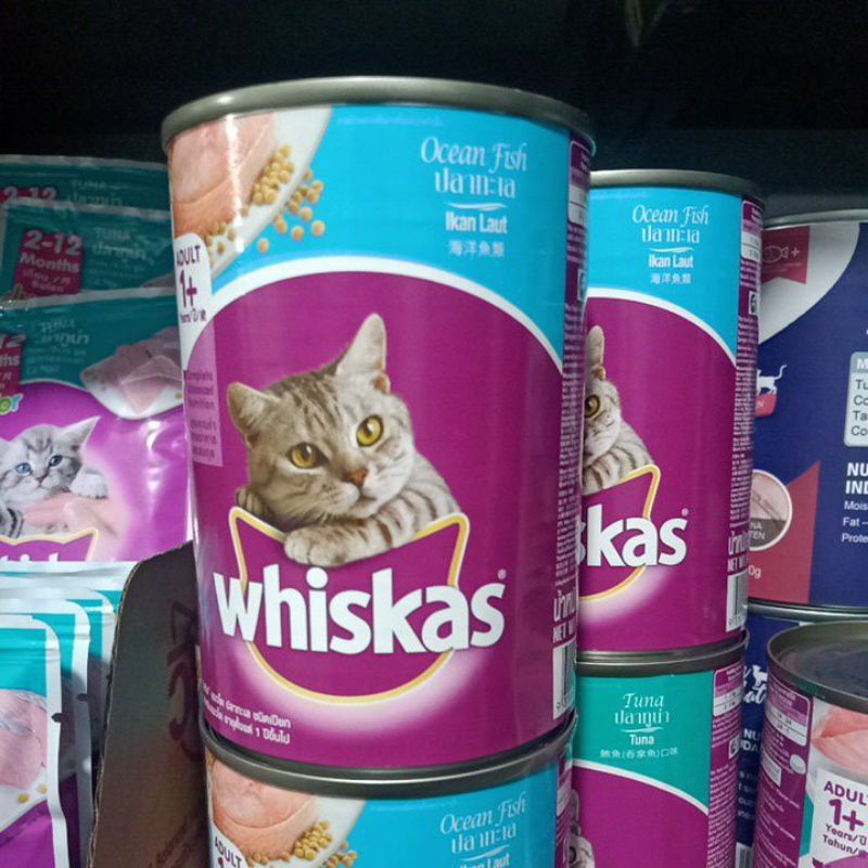 WHISKAS TUNA KALENG 400gram/whiskas can wet food/makanan kucing