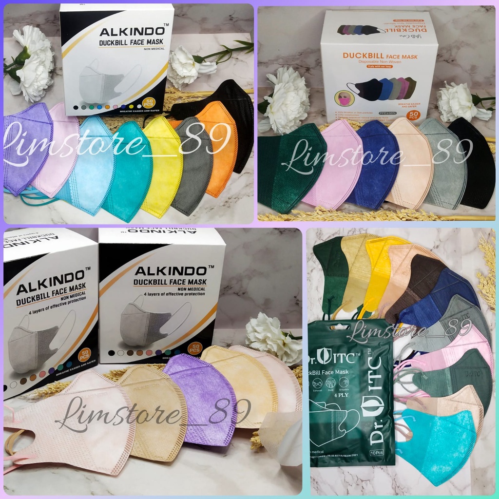 MASKER DUCKBILL WARNA / MASKER DUCKBILL WARNA ALKINDO / MASKER WARNA WARNI