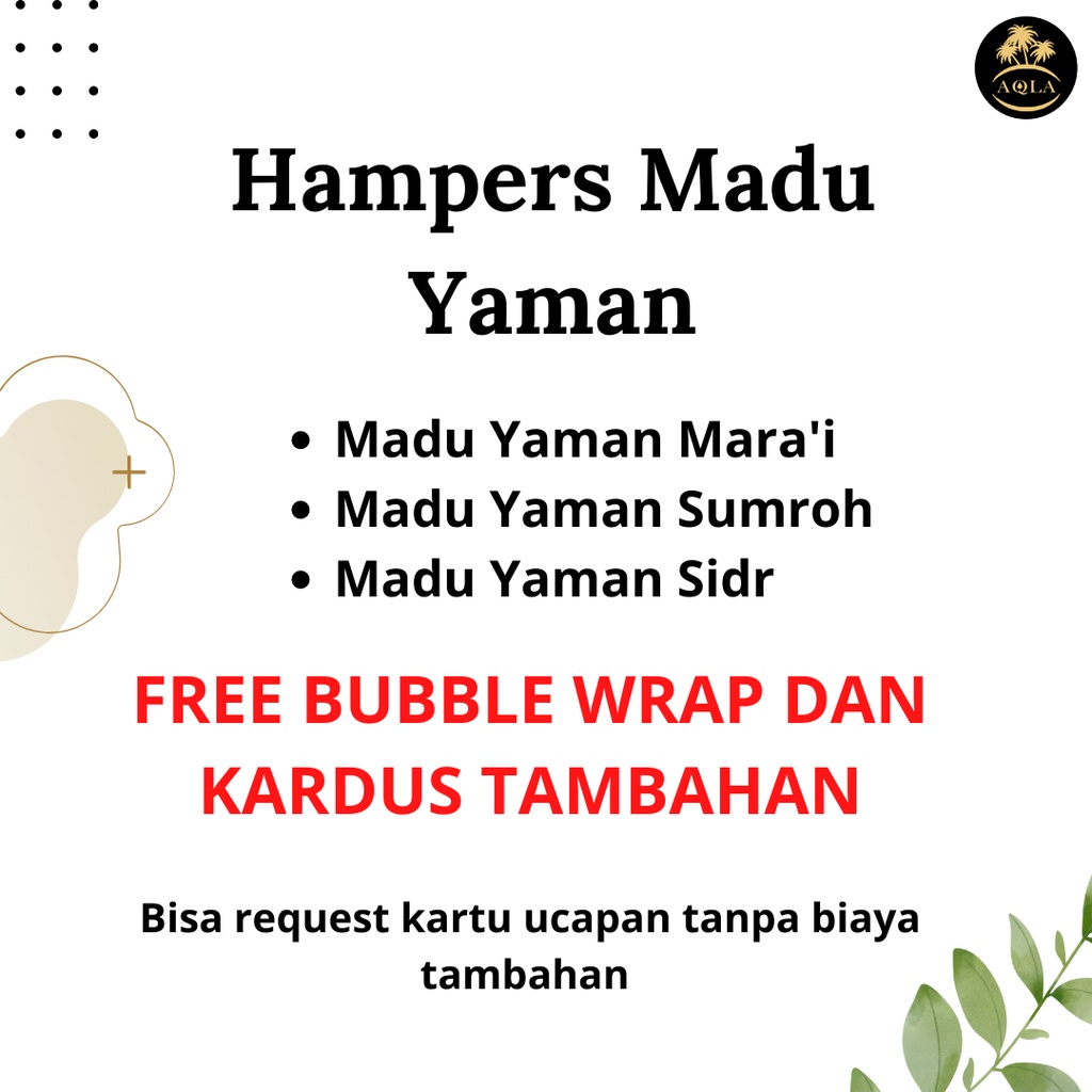 Hampers Madu Yaman Mara'i Sumroh Sidr Parcel Madu Premium best Quality  / Kado pernikahan / kado premium