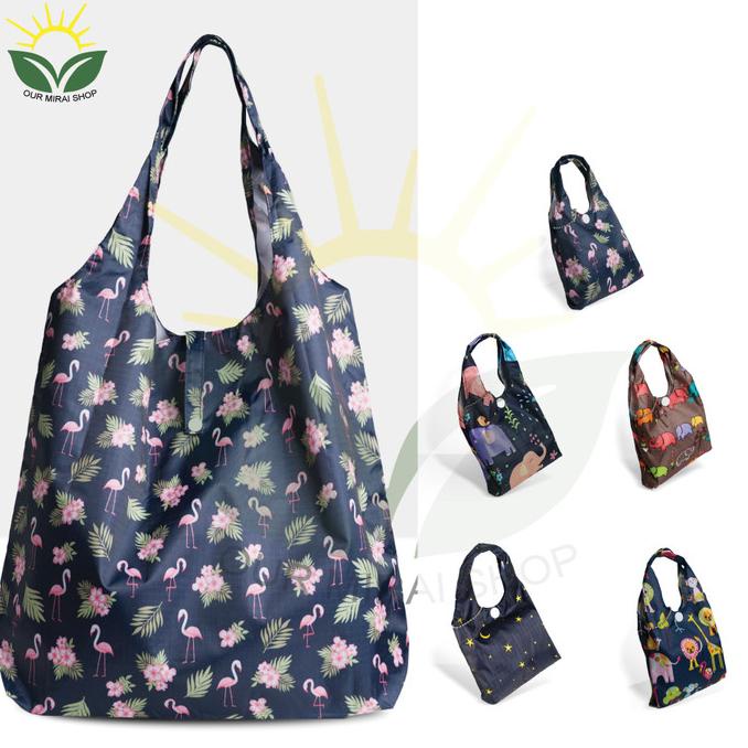 Tas Belanja Lipat / Tote Bag / Foldable Shopping Bag Motif Animal_2 HEMAT