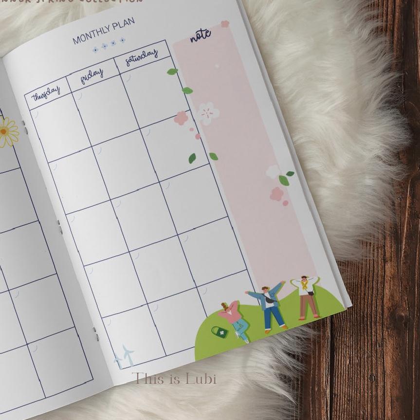 

0GF✾ Planner Aesthetic A5 / Buku Tulis Notebook Daily Planner Jurnal Buku Catatan Notes List To Do Sketchbook Diary Agenda / This is Lubi Pasti Ada