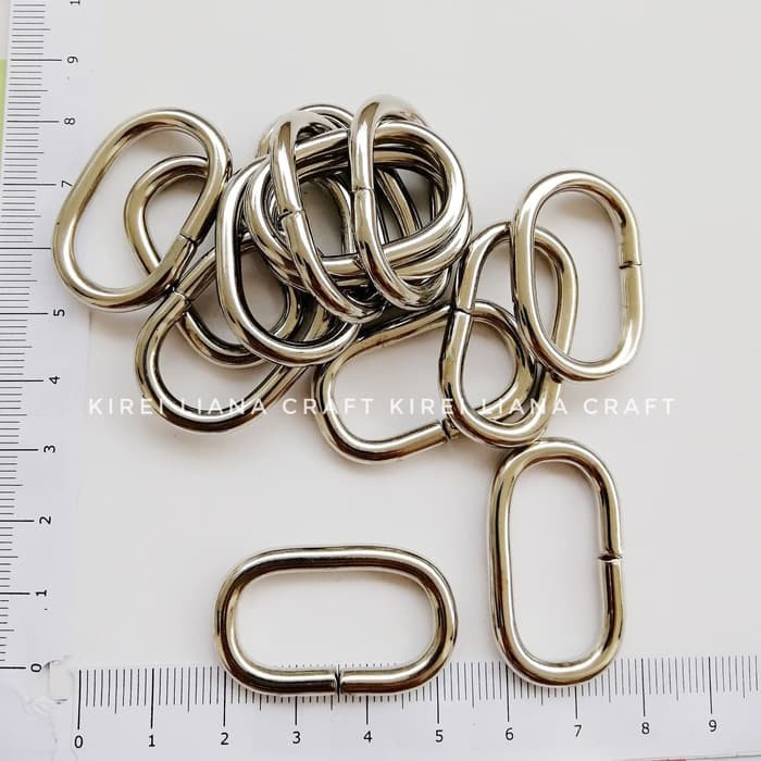 Ring Oval 25mm 2,5cm NIKEL