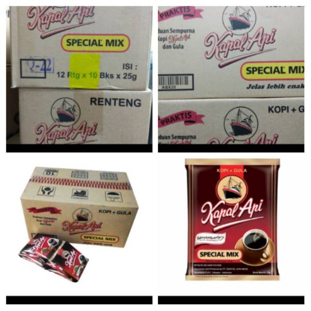 

Kapal Api Special Mix 1 Dus isi 120 bks × 25 gr (12 renceng)