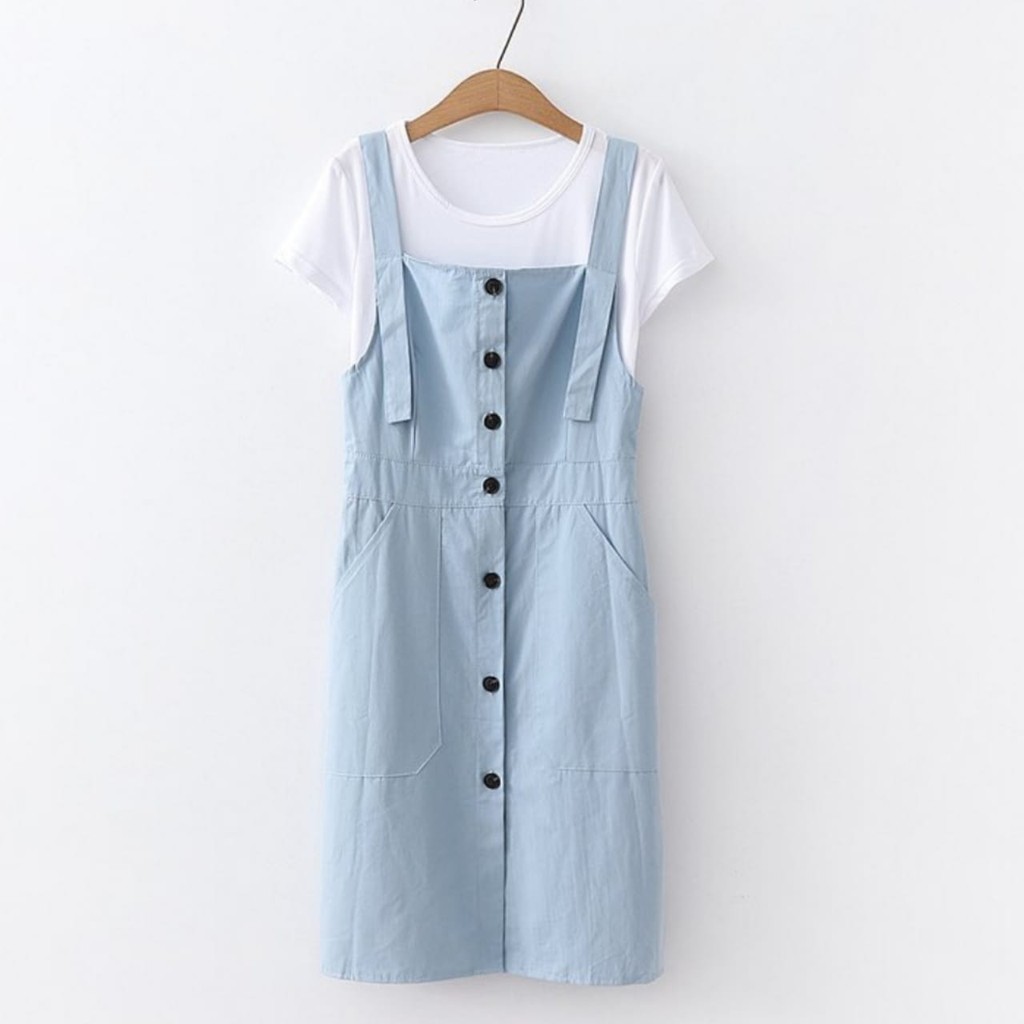 COD ⭐️ OVERALL JESSLYN REMAJA WANITA PREMIUM KEKINIAN FIT L ⭐️⭐️ JESSELYN OVERALL KOREAN STYLE MUSLIM TERMURAH-Biru