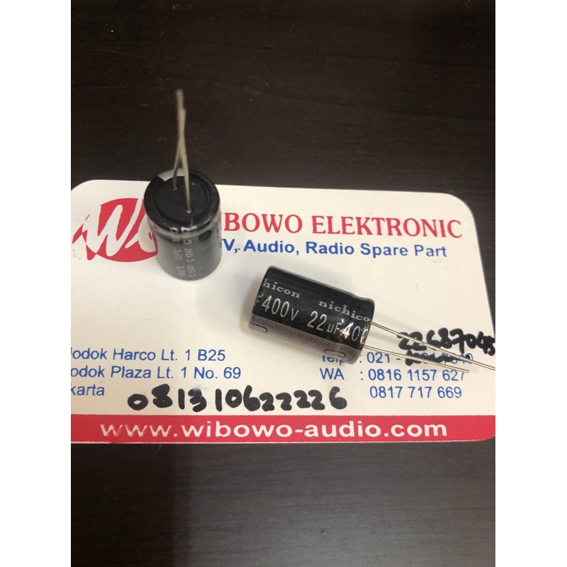 capacitor elco 22uf 400v elko 22uf 400volt