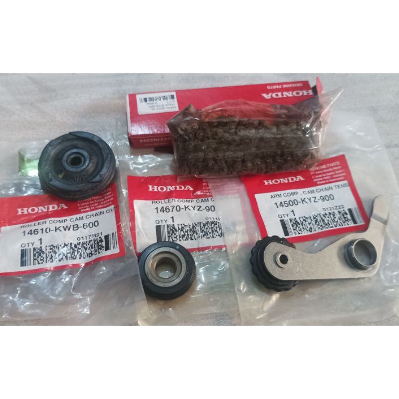 rantai kamprat set supra 125 helm in.14401KYZ901 14500KYZ900 14670KYZ900 14610KWB600. original ahm