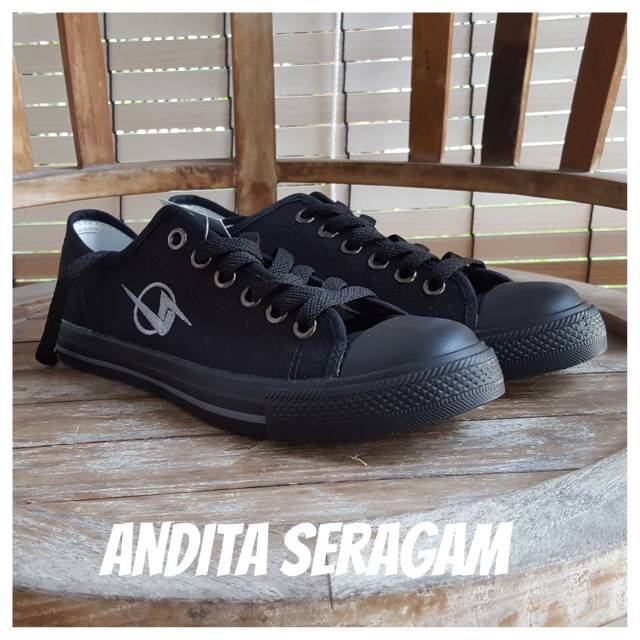 Sepatu Dallas Campus LC (pendek) All Black Sepatu Sekolah/Pramuka