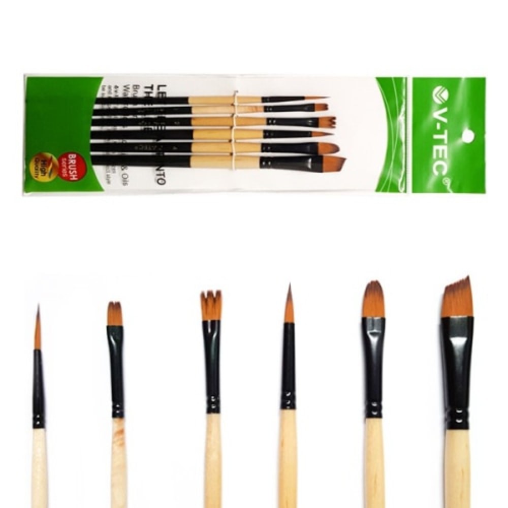 

V-TEC BRUSH A511 SET 6 KUAS LUKIS SET 6