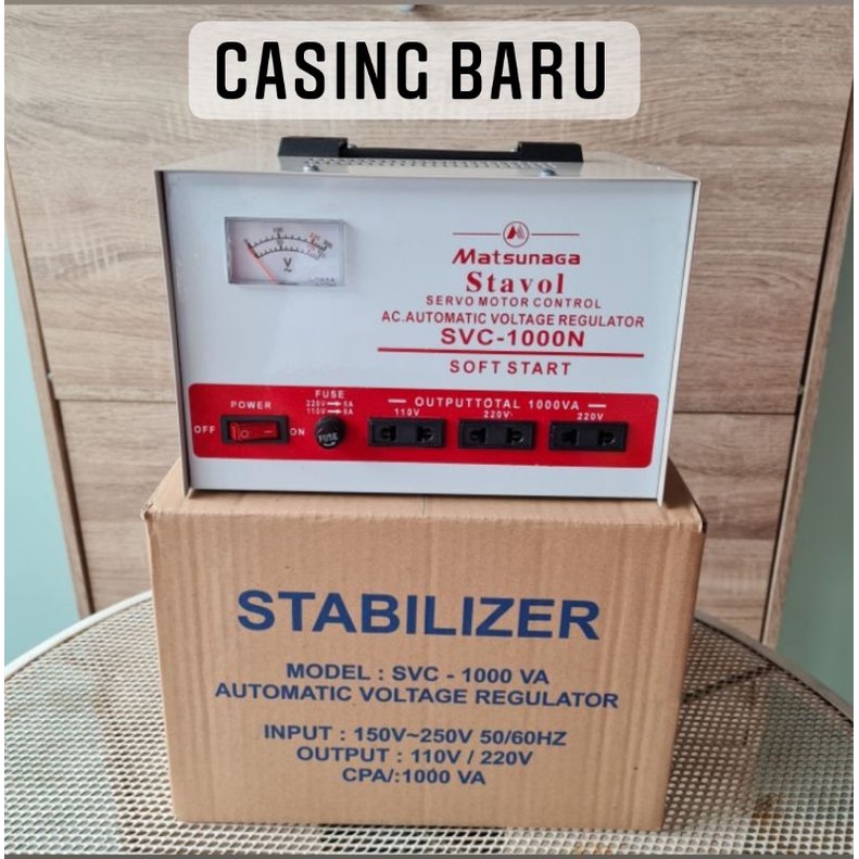 Stabilizer  MATSUNAGA 1000Watt/STAVOL BEST Quality Model  SVC-1000N