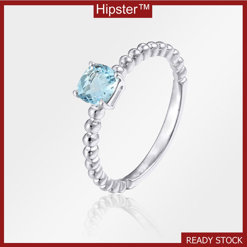 European and American New Popular Elegant Temperament Entry Lux Emerald Square Rhinestone Ring