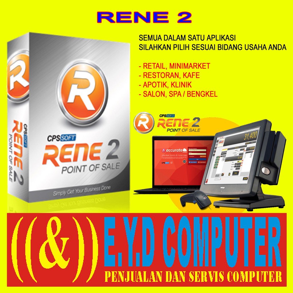PROGRAM KASIR TOKO RENE2 POS FULL VERSION BANYAK PC SEMUA SOFTWARE APLIKASI UNLIMITED RENE 2
