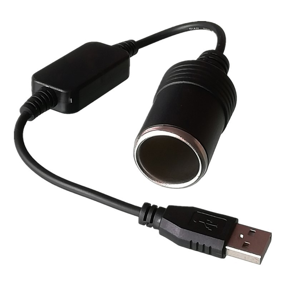 Car Cigarette Lighter Socket USB 5V To 12V Converter Adapter Wired Controller Plug Auto Interior Accessories