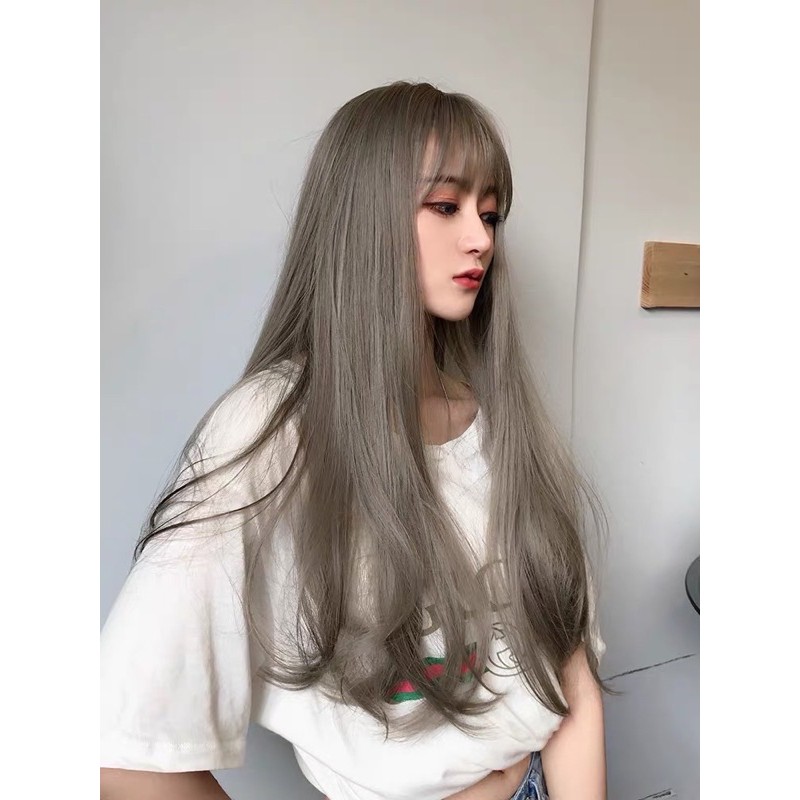 7006 full wig korean long STRAIGHT LURUS NATURAL 65 cm