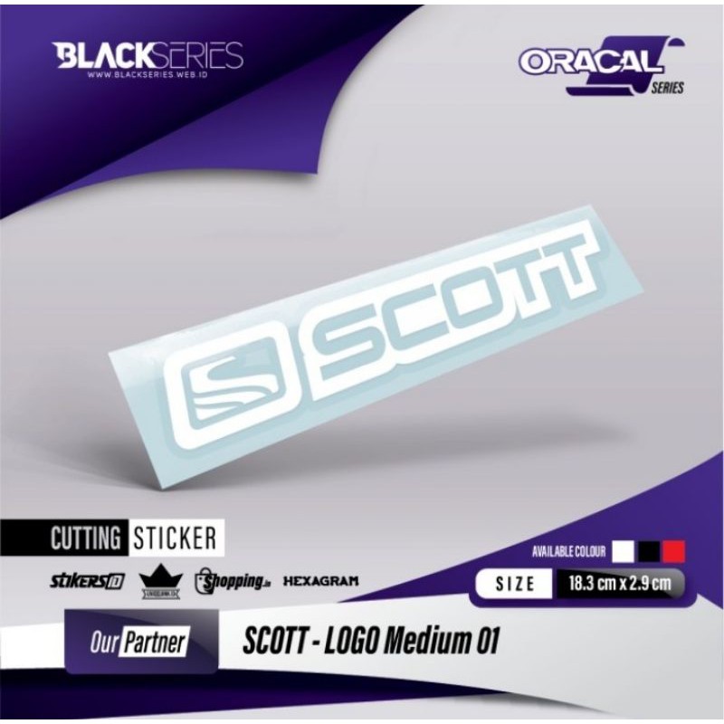 Cutting Sticker Sepeda Scott 01 Logo Medium | Stiker sepeda | Scott