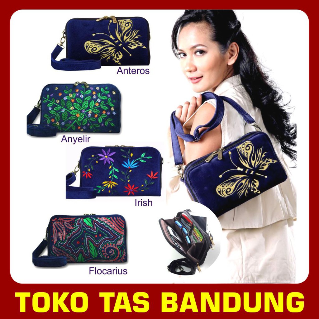 Tas Bordir Etnik/ Tas Handphone/ Tas Gadget/ Tas HPO/Tas Selempang Wanita/ Tas Etnik Navy Series