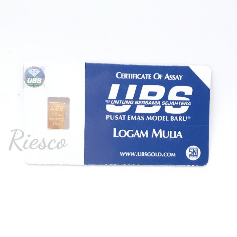 Emas Batangan Logam Mulia UBS 0.5 gram