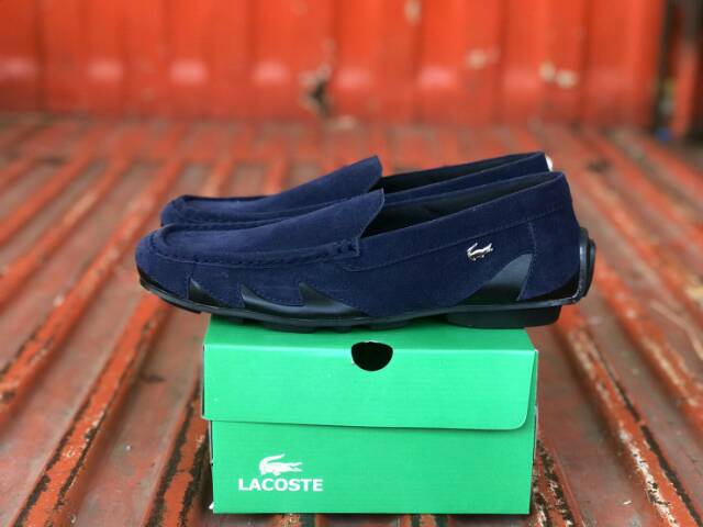 Promoo !!!! Sepatu slip on pria lacoste casual slop formal kerja kantor kulit asli santai kuliah