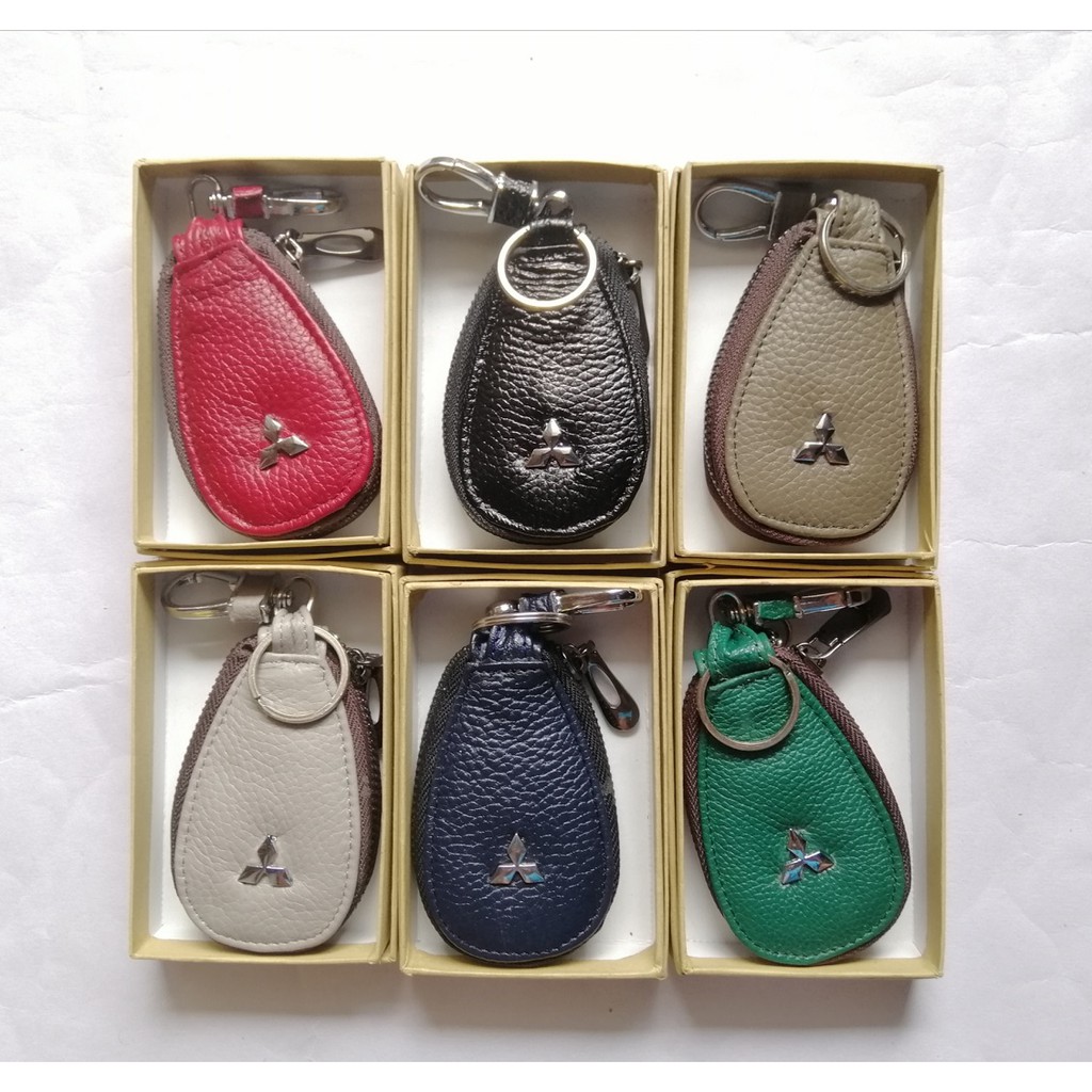 Dompet STNK Kulit asli, Dompet STNK Mitsubishi, Gantungan Kunci Mobil, Model Oval