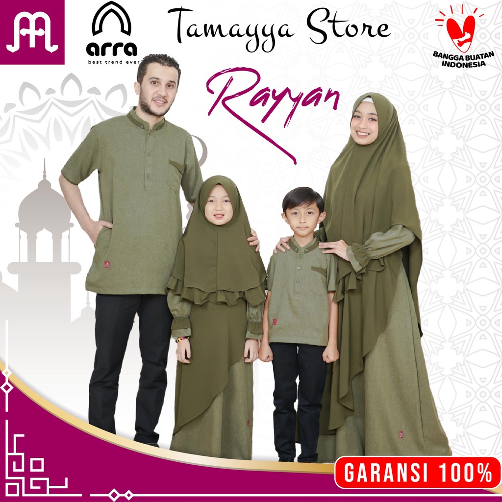 Pakaian Muslim Keluarga Sarimbit Keluarga Muslim Baju Muslim Couple Keluarga Original Arra Rayyan Te